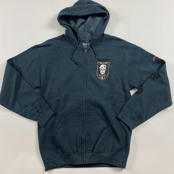 Call Of Duty Black Ops Hoodie Men's Medium Full Zip Gray - Picture 2 of 7